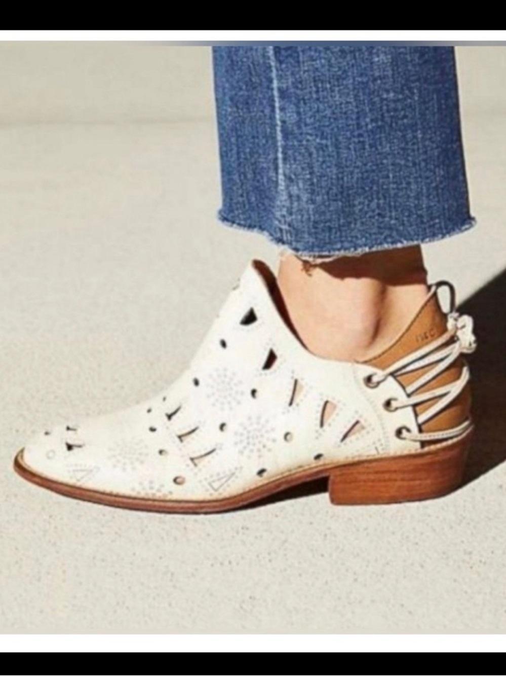 Boho cutout ankle booties Musse & Cloud Anthropologie size 10